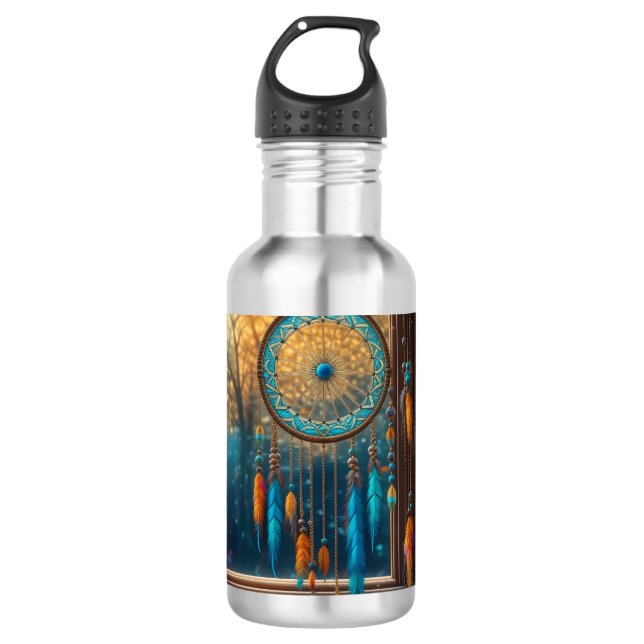 Dreamcatcher in a Window Fall Leaves 710 Ml Water Bottle (Front)