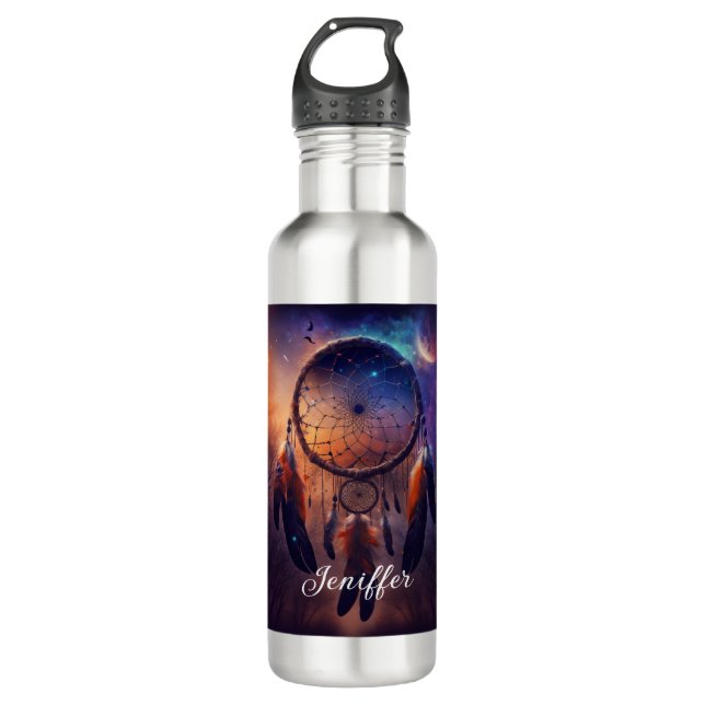 Dreamcatcher in forest forest           710 ml water bottle (Front)