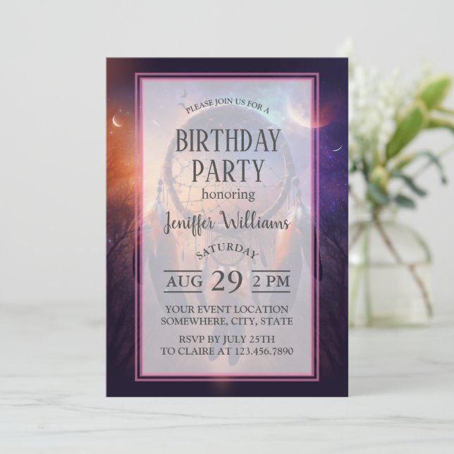 Dreamcatcher in forest forest                 invitation (Standing Front)
