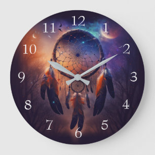 Dreamcatcher in forest forest                      large clock