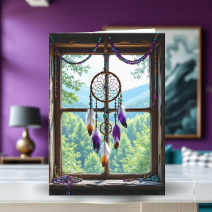 Dreamcatcher in Window   Thinking About You Card