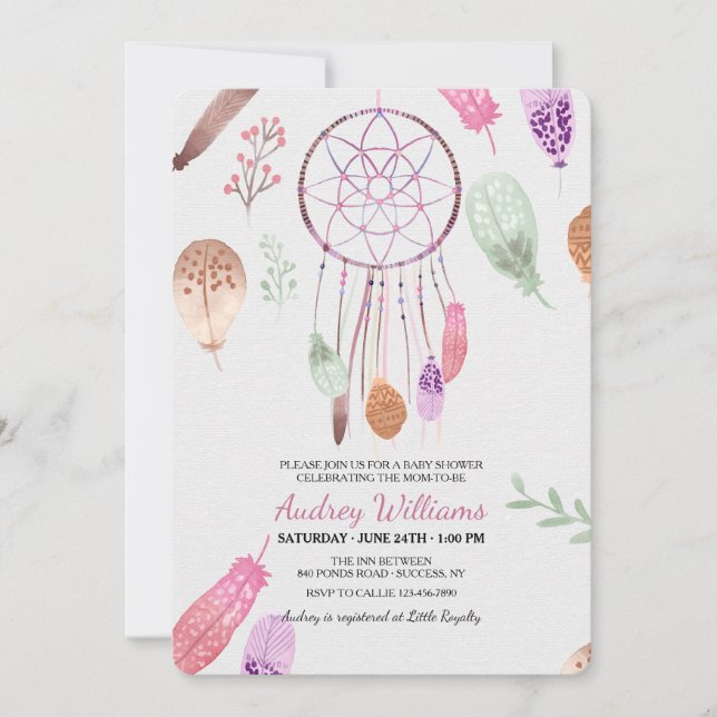 Dreamcatcher Invitation (Front)