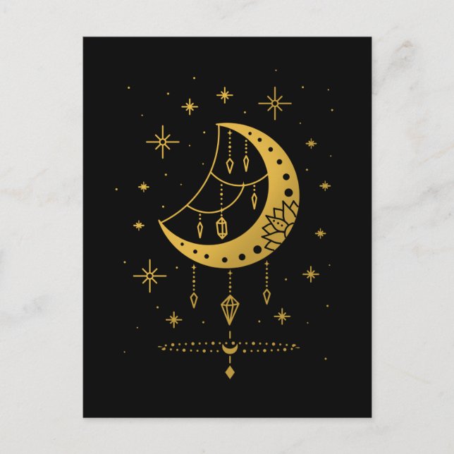 Dreamcatcher Moon Spiritual Crescent Astronomy Postcard (Front)