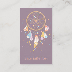 Dreamcatcher New Baby Shower Diaper Raffle Ticket Enclosure Card