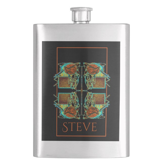 Dreamcatcher Personalised Hip Flask (Front)