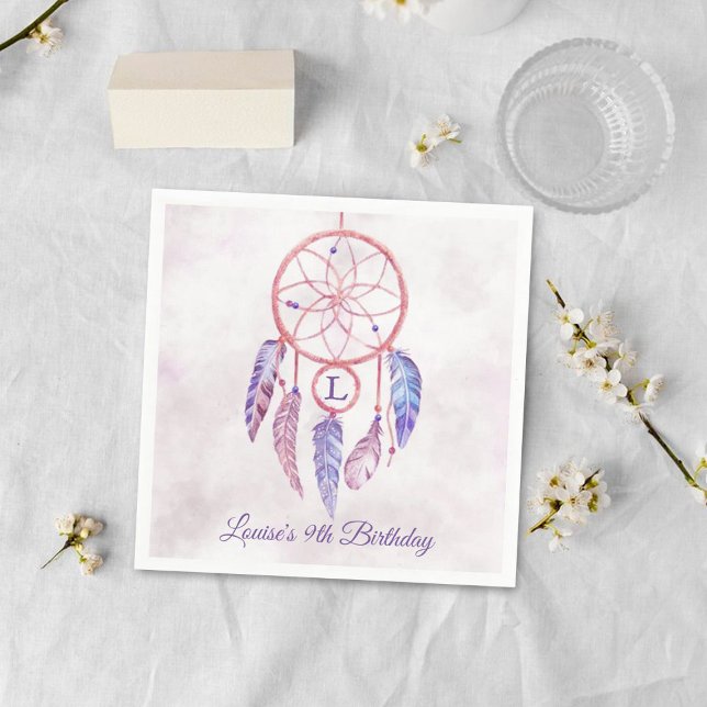 Dreamcatcher Sleepover Birthday Party Napkin (Creator Uploaded)