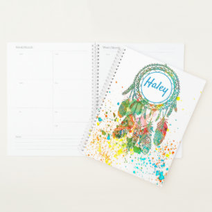 Dreamcatcher splatter personalised  planner