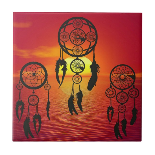 Dreamcatcher Sunset Tile (Front)