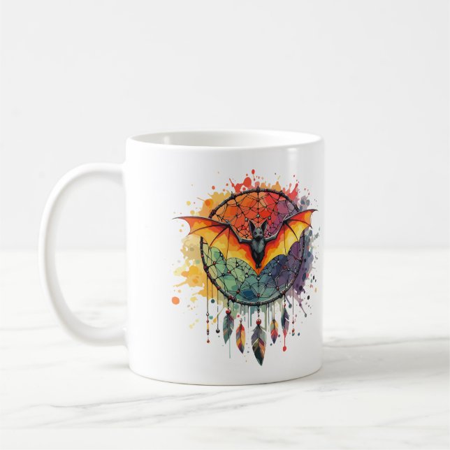 Dreamcatcher with Bat Coffee Mug (Left)