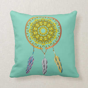 Dreamcatcher with Feathers Cushion
