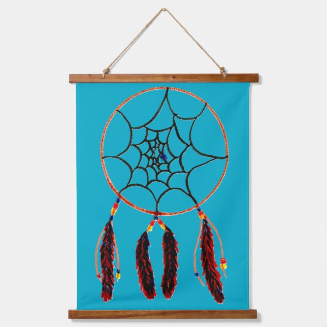 Dreamcatcher Wood Topped Wall Tapestry (Front)