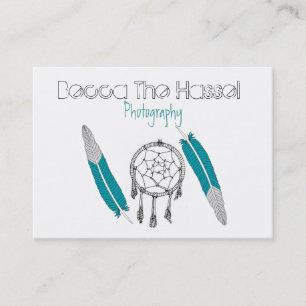 Dreamcatchers and feathers business card