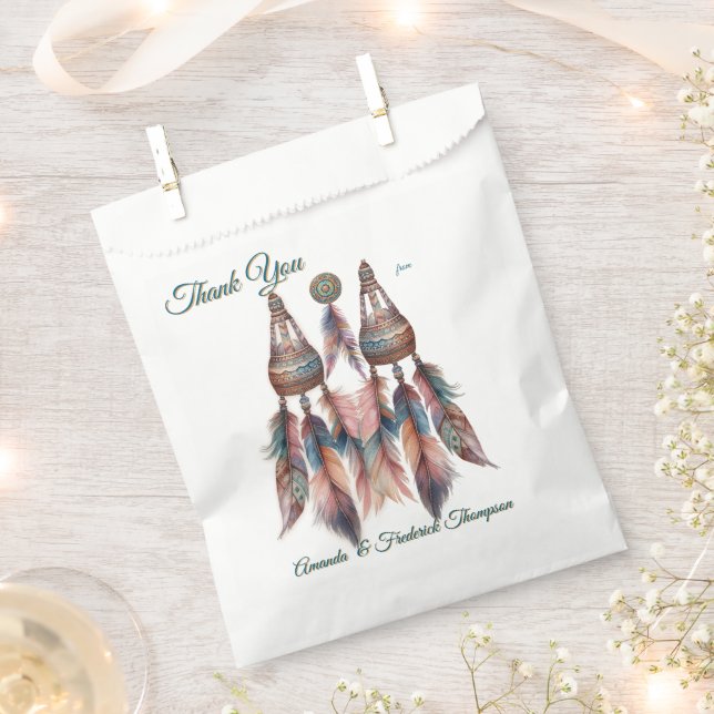 Dreamcatchers in a Bohemian theme Favour Bags (Clipped)