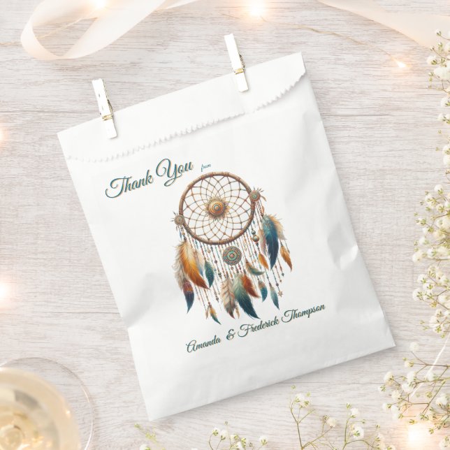 Dreamcatchers in a Bohemian theme Favour Bags (Clipped)