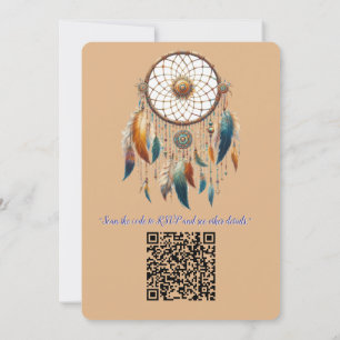 Dreamcatchers in a Bohemian theme Invitation