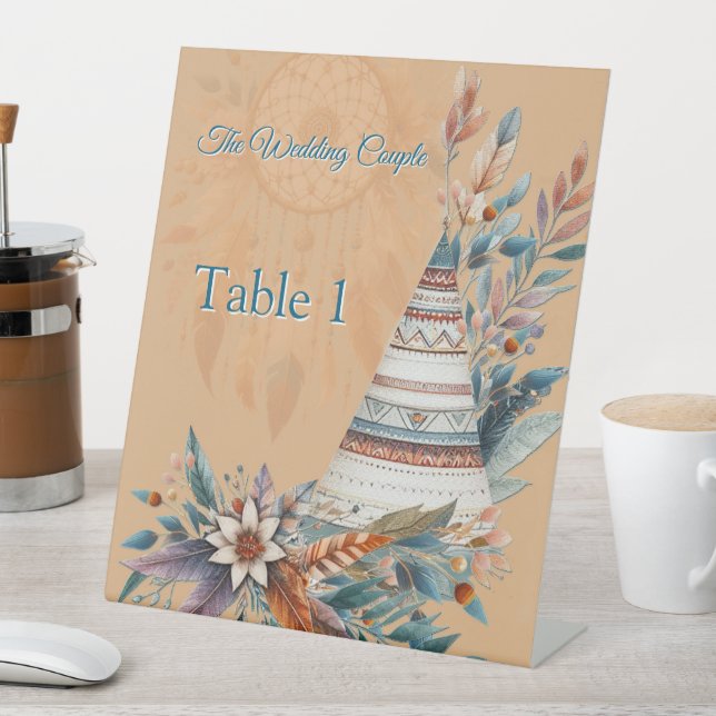 Dreamcatchers in a Bohemian theme Pedestal Sign (In SItu)