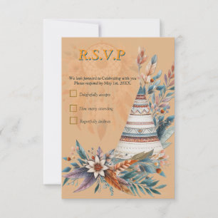 Dreamcatchers in a Bohemian theme RSVP Card