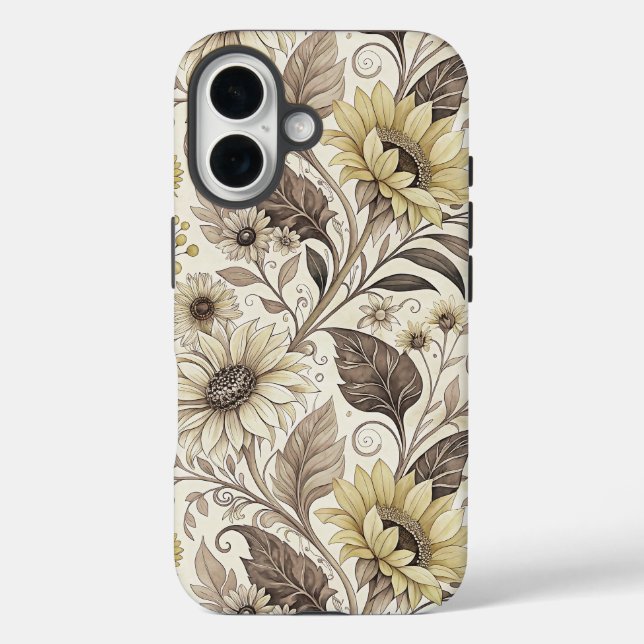 Dreamed Sunflowers Art Nouveau Case-Mate iPhone Case (Back)