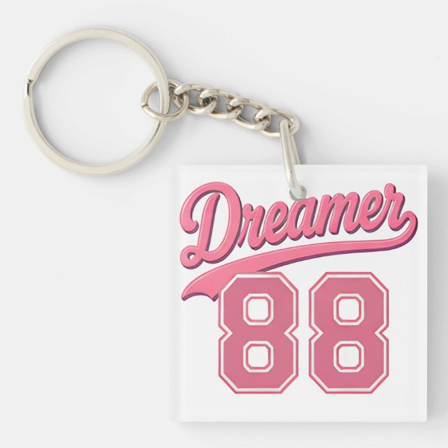 Dreamer 88 Stylish Script Design Key Ring (Front)