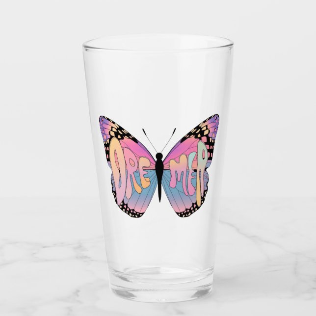 Dreamer Butterfly Vibes  Glass (Front)