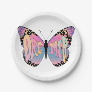 Dreamer Butterfly Vibes Paper Plate