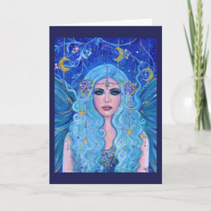 Dreamer fairy with gold accents by Renee Lavoie Card