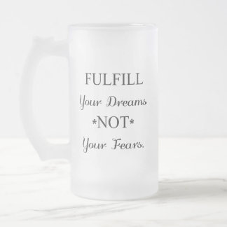 Dreamer Frosted Glass Beer Mug