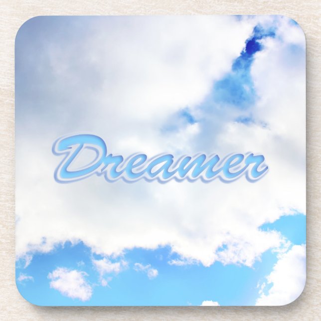 Dreamer Puffy White Clouds and Blue Sky Coaster (Front)