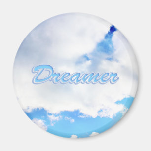 Dreamer Puffy White Clouds and Blue Sky Magnet