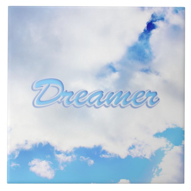 Dreamer Puffy White Clouds and Blue Sky Tile (Front)