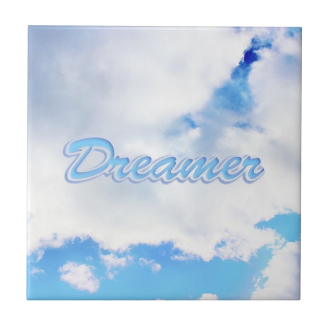 Dreamer Puffy White Clouds and Blue Sky Tile (Front)
