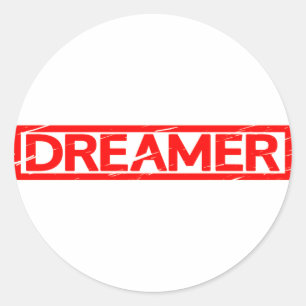 Dreamer Stamp Classic Round Sticker