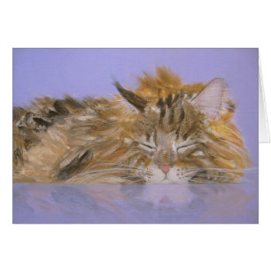 Dreaming Cat Card