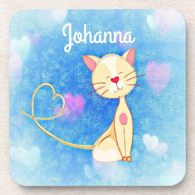 Dreaming Cat Coaster (Front)