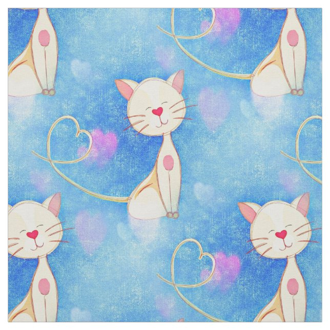 Dreaming Cat Fabric (Swatch)