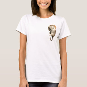 Dreaming Cat in Warm Tones T-Shirt