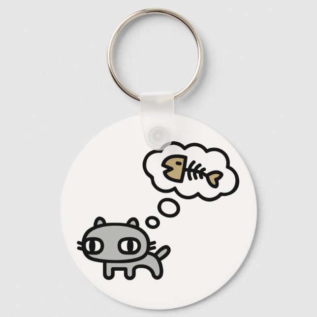 Dreaming Cat Key Ring (Front)