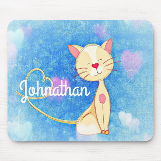 Dreaming Cat Mouse Pad (Front)