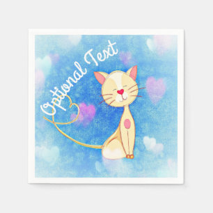 Dreaming Cat Napkin