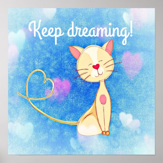 Dreaming Cat Poster (Front)
