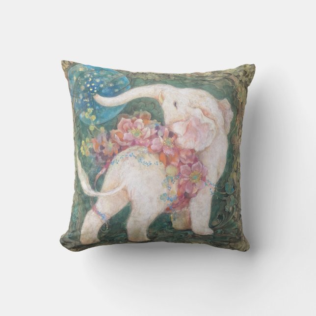 "Dreaming Elephant" A Symbol of Hope  Cushion (Front)