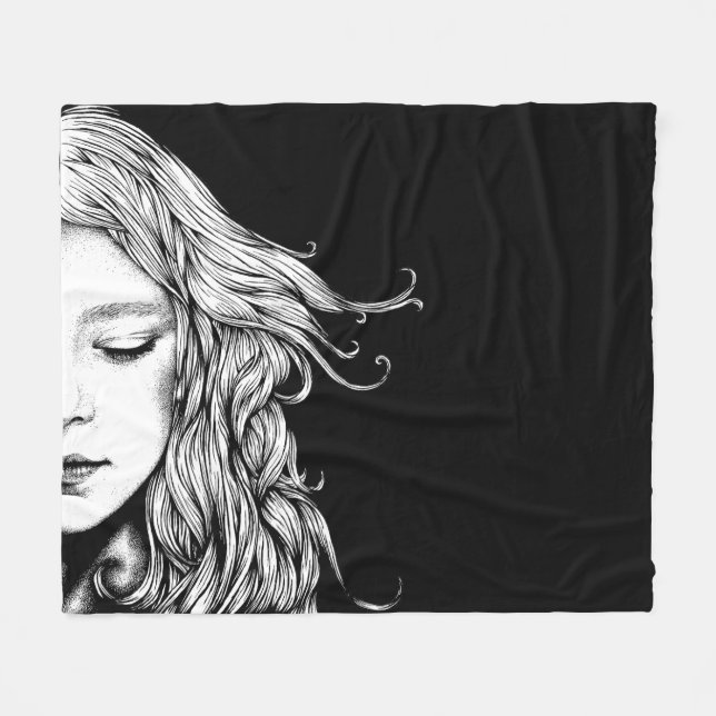 Dreaming Fleece Blanket (Front (Horizontal))