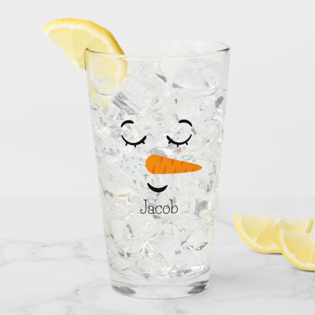 Dreaming Frosty the Snowman Glass (Front Ice)