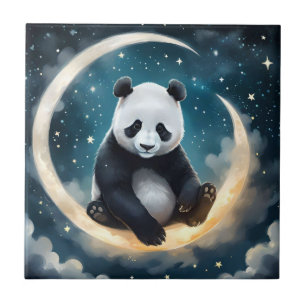 Dreaming in Moonlight: Panda's Celestial Serenade Tile