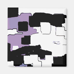 "Dreaming in Purple" Geometric Art Magnet
