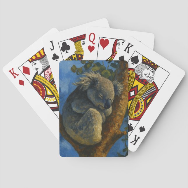 Dreaming in the Eucalyptus – Sleeping Koala Art Playing Cards (Back)