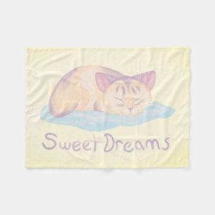 Dreaming Kitten Fleece Blanket
