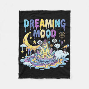 Dreaming Mood Chakra Lotus Astral Meditation Yoga  Fleece Blanket