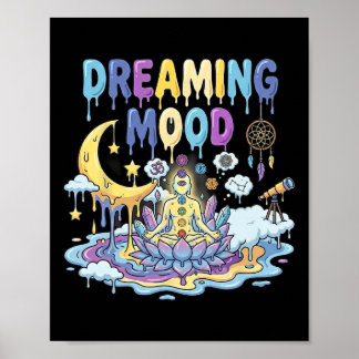 Dreaming Mood Chakra Lotus Astral Meditation Yoga  Poster