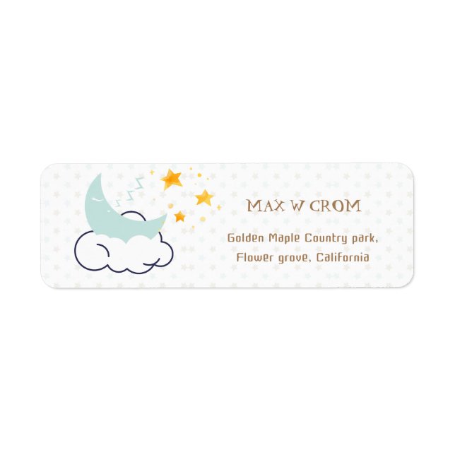Dreaming Moon Night Baby Return Address (Front)